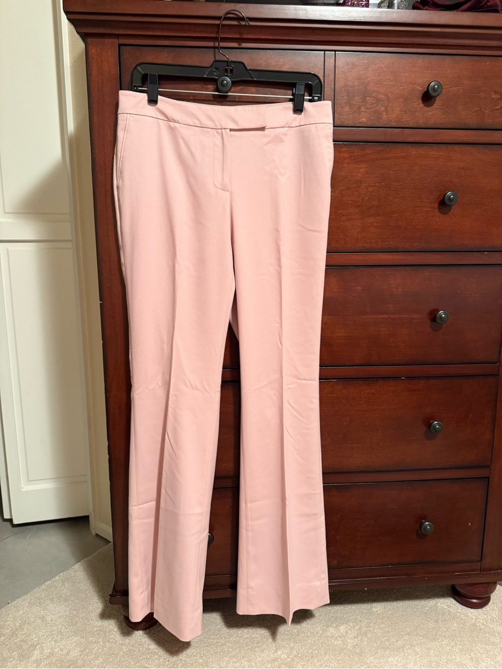 White House Black Market Pink Boot Cut Dress Pants